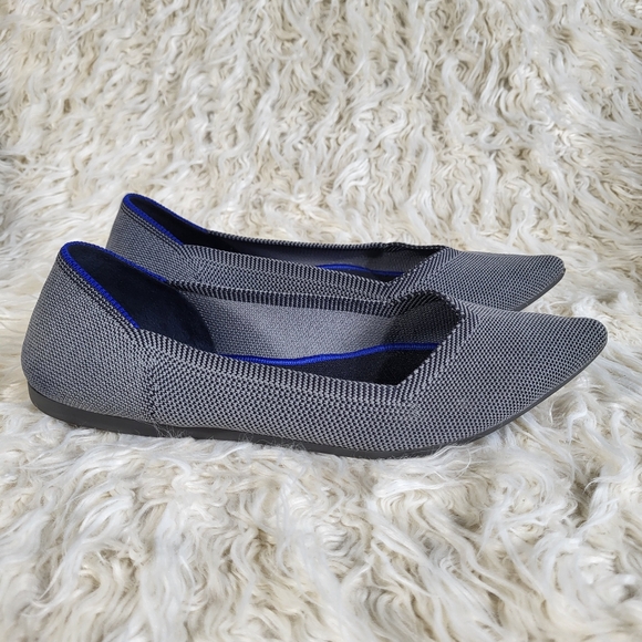 Rothy's Gray Textile The Point Flat Comfort Slip On Women’s US 9.5 - Picture 4 of 9